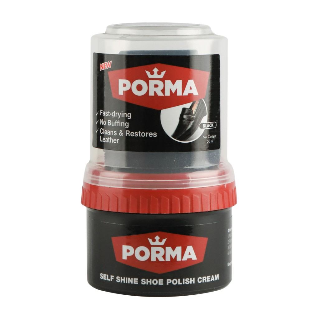 PORMA Self-Shine Shoe Polish Cream Black 50 ml