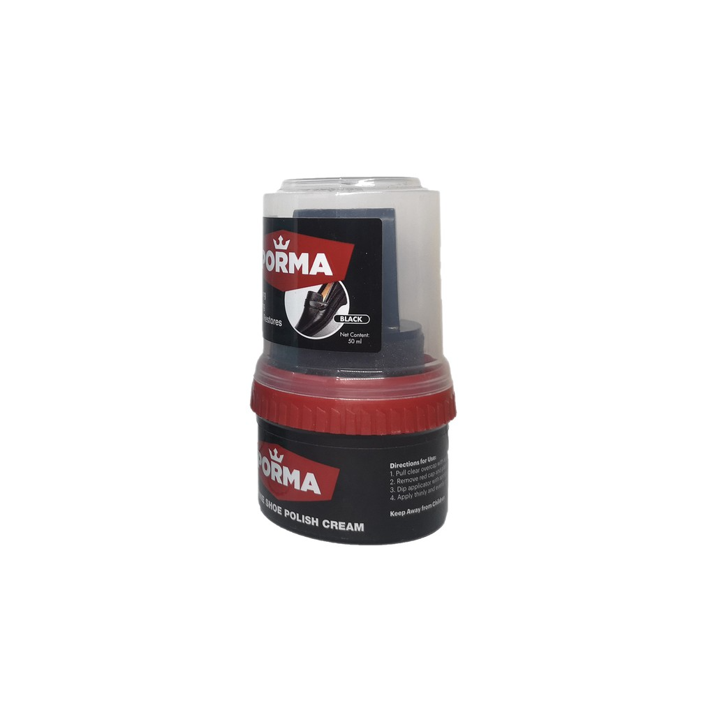 PORMA Self-Shine Shoe Polish Cream Black 50 ml