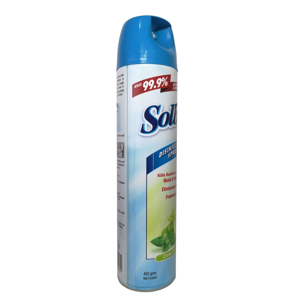 Solbac Disinfectant Spray Citrus & Greens 400g