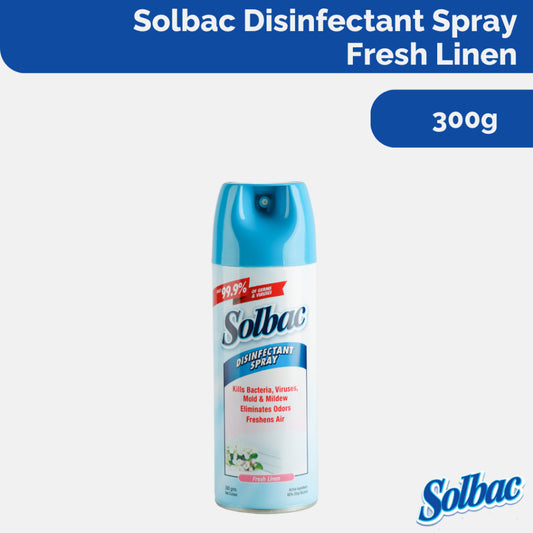 Solbac Disinfectant Spray Fresh Linen 300g