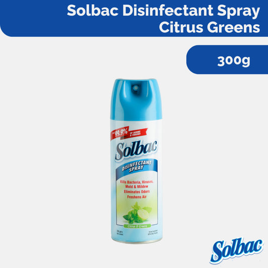 Solbac Disinfectant Spray Citrus & Greens 300g