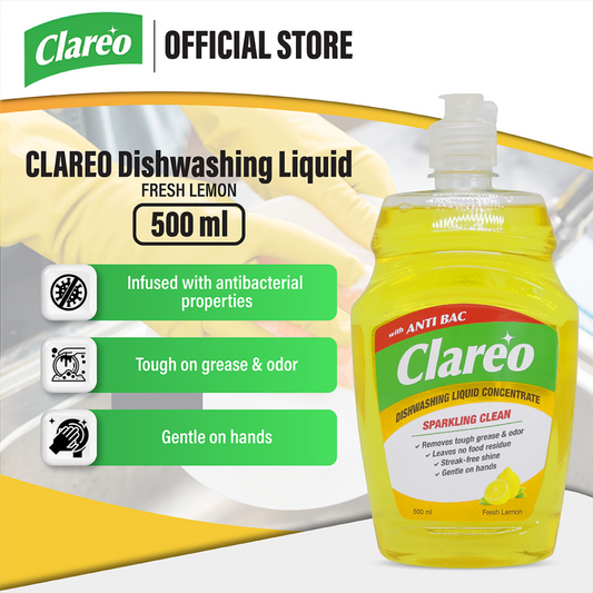 Clareo Dishwashing Liquid Fresh Lemon 500 ml