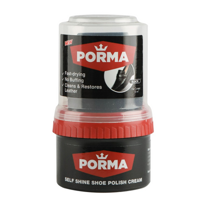 PORMA Self-Shine Shoe Polish Cream Black 50 ml